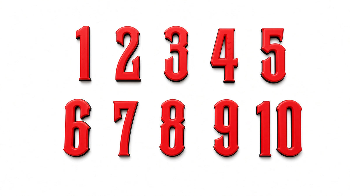BCW Number Set - Red