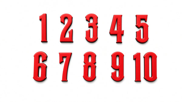 BCW Number Set - Red