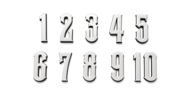 BCW Number Set - White