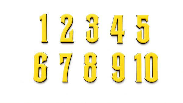 BCW Number Set - Yellow